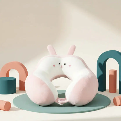 Travesseiro Cervical em U de Veludo Cristal - rabbit - Incluo