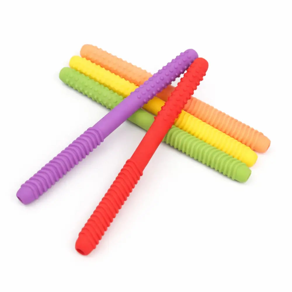 Tubo Mastigável de Silicone Alimentar BPA Free - 16,5cm Conforto Tátil